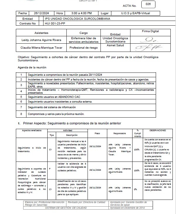 SEGUMIENTO RUTA ONCOLOGICA (1) SEGUMIENTO RUTA ONCOLOGICA (1)